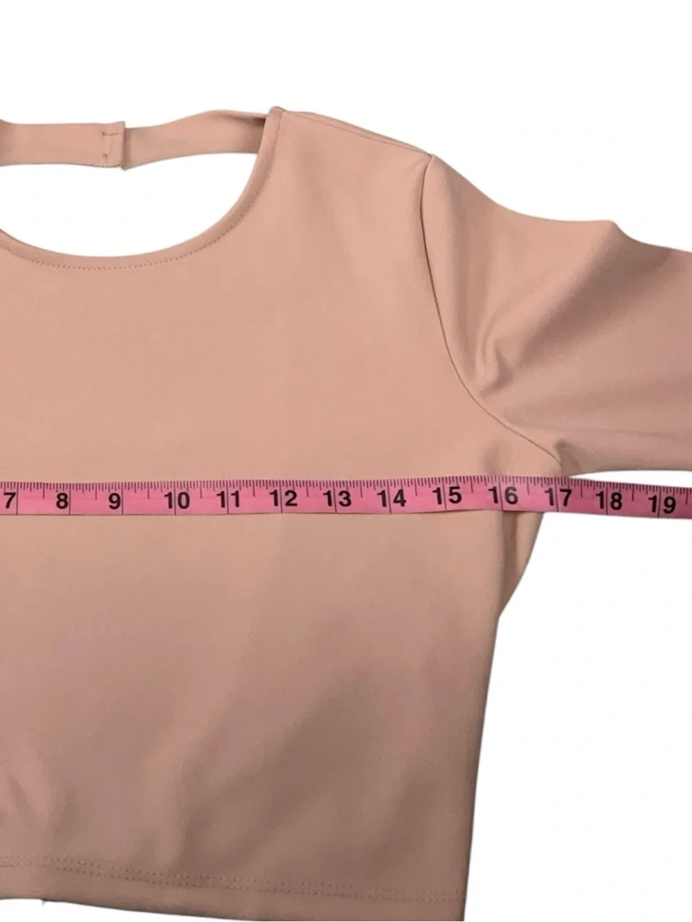 Zara Blush Pink Open Back Cropped Top